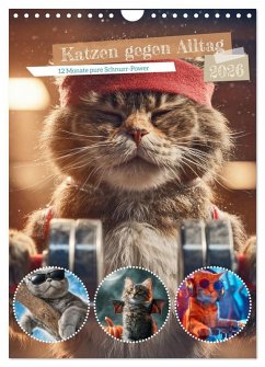 Katzen gegen Alltag (Wandkalender 2026 DIN A4 hoch), CALVENDO Monatskalender Katzen gegen Alltag (Wandkalender 2026 DIN A4 hoch), CALVENDO Monatskalender