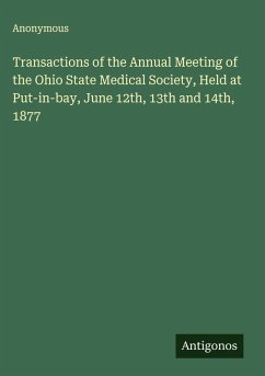 Cover Transactions of the Annual Meeting of the Ohio State Medical Society, Held at Put-in-bay, June 12th, 13th and 14th, 1877
