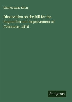 Cover Observation on the Bill for the Regulation and Improvement of Commons, 1876