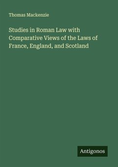 Cover Studies in Roman Law with Comparative Views of the Laws of France, England, and Scotland