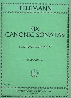 6 canonic Sonatas for 2 clarinets Cover 6 canonic Sonatas for 2 clarinets