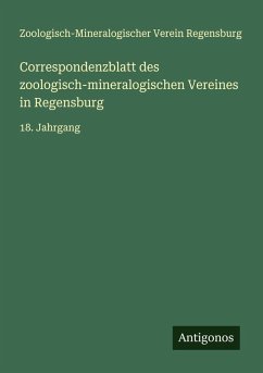 Cover Correspondenzblatt des zoologisch-mineralogischen Vereines in Regensburg