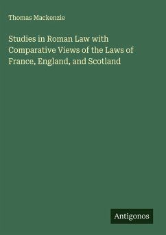 Cover Studies in Roman Law with Comparative Views of the Laws of France, England, and Scotland
