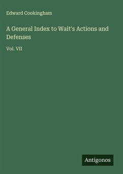 Cover A General Index to Wait's Actions and Defenses