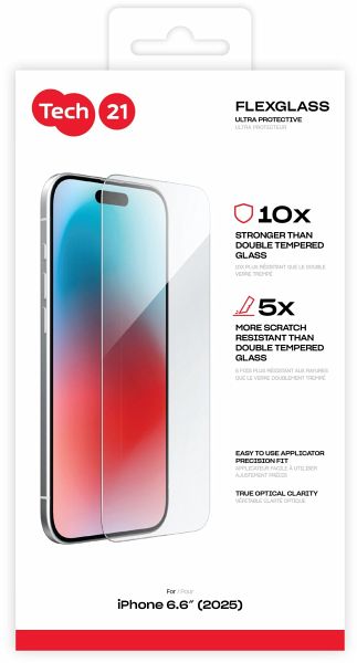 Tech21 FlexGlass Ultra Clear for iPhone 17 Air Clear