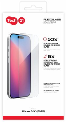 Cover Tech21 FlexGlass Ultra Clear for iPhone 17 Clear