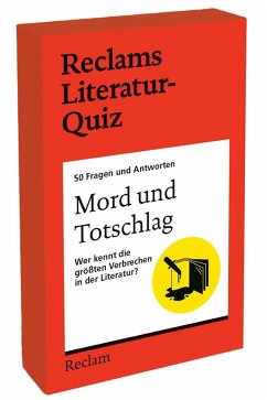 Cover Mord und Totschlag. Wer kennt die größten Verbrechen in der Literatur? 50 Fragen und Antworten für Büchermenschen