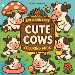 Bold & Easy Cute Cows Coloring Book - Revive Coloring Books