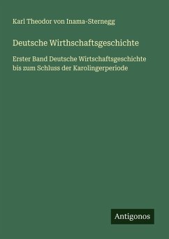 Deutsche Wirthschaftsgeschichte Cover Deutsche Wirthschaftsgeschichte