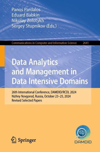 Data Analytics and Management in Data Intensive Domains (eBook, PDF)