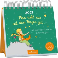 Cover Postkartenkalender Man sieht nur mit dem Herzen gut ... 2027