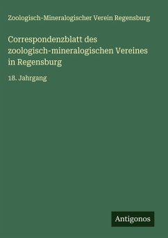 Cover Correspondenzblatt des zoologisch-mineralogischen Vereines in Regensburg