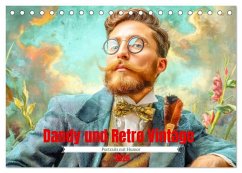 Dandy und Retro Vintage - Portraits mit Humor (Tischkalender 2026 DIN A5 quer), CALVENDO Monatskalender