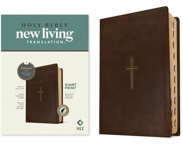 NLT Giant Print Bible, Filament Enabled (Leatherlike, Rustic Brown Gold Cross, Indexed, Red Letter) NLT Giant Print Bible, Filament Enabled (Leatherlike, Rustic Brown Gold Cross, Indexed, Red Letter)