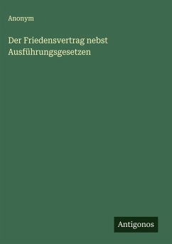 Cover Der Friedensvertrag nebst Ausführungsgesetzen