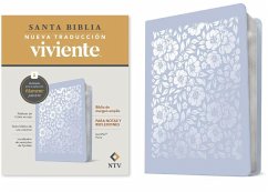 Cover Biblia de Margen Amplio Ntv Con Filament (Sentipiel, Floral, Letra Roja)