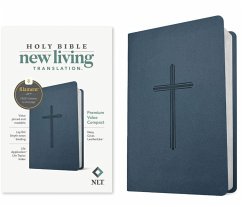 Cover NLT Premium Value Compact Bible, Filament Enabled (Leatherlike, Navy Cross)