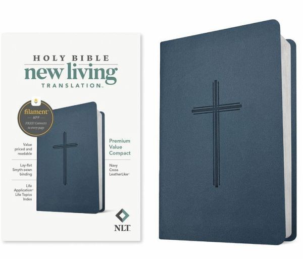 NLT Premium Value Compact Bible, Filament Enabled (Leatherlike, Navy Cross) NLT Premium Value Compact Bible, Filament Enabled (Leatherlike, Navy Cross)