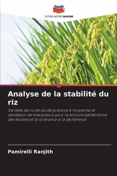 Analyse de la stabilité du riz Cover Analyse de la stabilité du riz