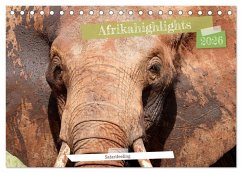 Cover Afrikahighlights - Safarifeeling (Tischkalender 2026 DIN A5 quer), CALVENDO Monatskalender