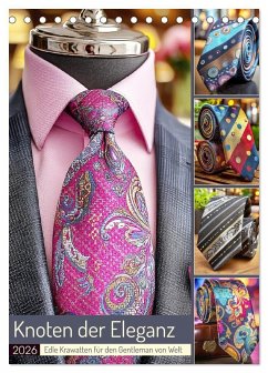 Knoten der Eleganz. Edle Krawatten für den Gentleman von Welt (Tischkalender 2026 DIN A5 hoch), CALVENDO Monatskalender