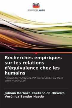 Recherches empiriques sur les relations d'équivalence chez les humains Cover Recherches empiriques sur les relations d'équivalence chez les humains