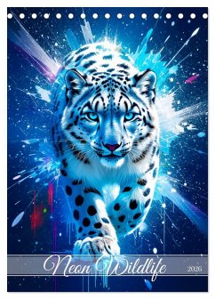 Neon Wildlife (Tischkalender 2026 DIN A5 hoch), CALVENDO Monatskalender Cover Neon Wildlife (Tischkalender 2026 DIN A5 hoch), CALVENDO Monatskalender