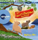 Drei Wasserschweine tauchen ab