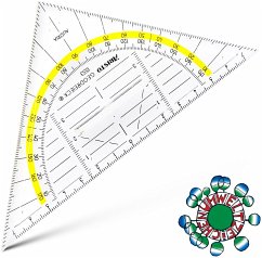 ARISTO Geodreieck 16 cm mit Griff, Facette und Tuschenoppen ARISTO Geodreieck 16 cm mit Griff, Facette und Tuschenoppen