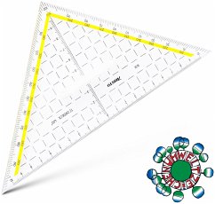 Cover ARISTO TZ-Dreieck 22,5 cm, 400 Gon Facette an Hypotenuse, Tuschenoppen