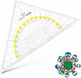 ARISTO Geodreieck 22,5 cm mit Griff, Facette und Tuschenoppen