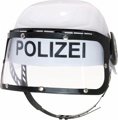 Cover BestSaller 1419 - Kinder-Polizeihelm mit Klappvisier, Kunststoff, weiß/schwarz, verstellbare Passform für Kopfumfang von 47-55 cm