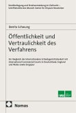 Öffentlichkeit und Vertraulichkeit des Verfahrens Öffentlichkeit und Vertraulichkeit des Verfahrens