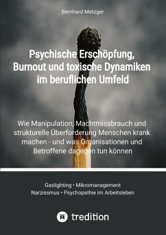 Psychische Erschöpfung, Burnout und toxische Dynamiken im beruflichen Umfeld - Metzger, Bernhard