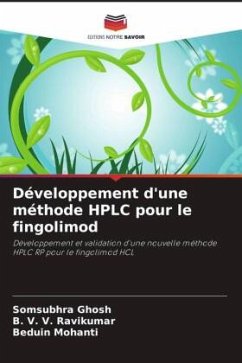 Cover Développement d'une méthode HPLC pour le fingolimod