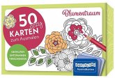 50 cozy Karten zum Ausmalen - Blumentraum