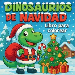 Cover Dinosaurios de Navidad - Libro para colorear