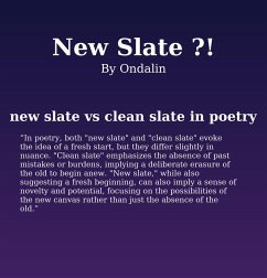 New Slate ?! (eBook, ePUB) - Ondalin