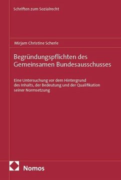 Cover Begründungspflichten des Gemeinsamen Bundesausschusses