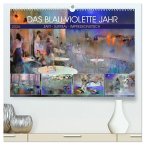 Das blau-violette Jahr (hochwertiger Premium Wandkalender 2026 DIN A2 quer), Kunstdruck in Hochglanz