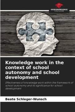Cover Knowledge work in the context of school autonomy and school development