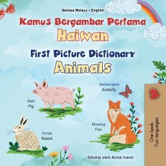 Cover First Picture Dictionary - Animals (Malay English Bilingual Children's Book)