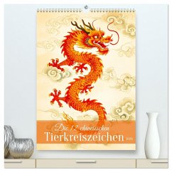 Cover Die 12 chinesischen Tierkreiszeichen (hochwertiger Premium Wandkalender 2026 DIN A2 hoch), Kunstdruck in Hochglanz