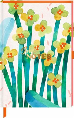 Cover Notizbuch DIN A5 - Just Notes (Little yellow Flowers)