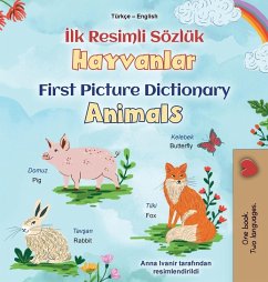 First Picture Dictionary - Animals (Turkish English Bilingual Children's Book)