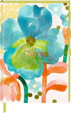 Cover Notizbuch DIN A5 - Just Notes (Blue Flower)