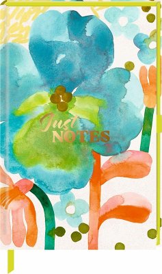 Cover Notizbuch DIN A6 - Just Notes (Blue Flower)