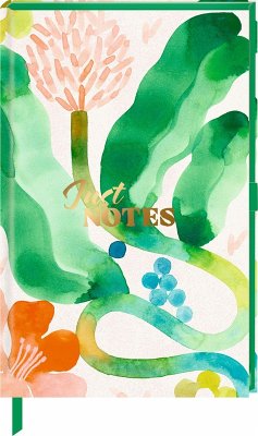 Cover Notizbuch DIN A6 - Just Notes (Green Leaves)