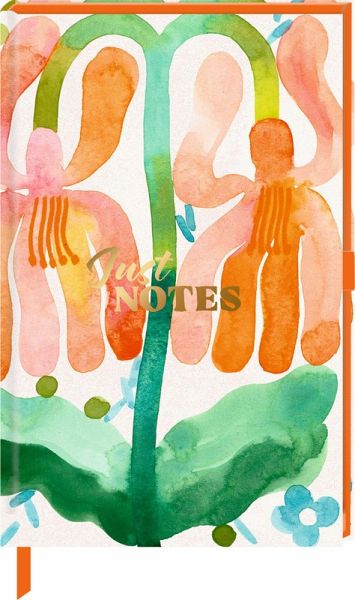 Notizbuch DIN A6 - Just Notes (Orange Flower)