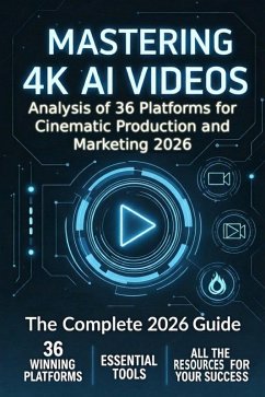 MASTERING 4K AI Videos: Analysis of 36 Platforms for Cinematic Production and Marketing The Complete 2026 Guide (eBook, ePUB) - Design, Flower MASTERING 4K AI Videos: Analysis of 36 Platforms for Cinematic Production and Marketing The Complete 2026 Guide (eBook, ePUB) - Design, Flower